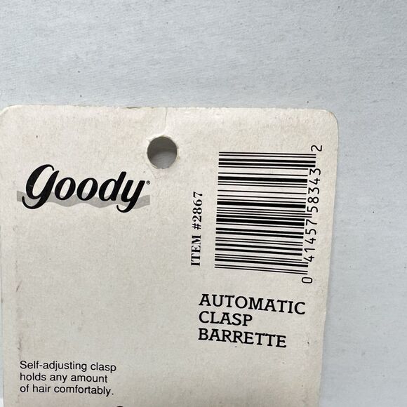 Goody Vintage Automatic Clasp Barrette Silver Stars 1989 Hair NOS 2867 - Picture 5 of 8